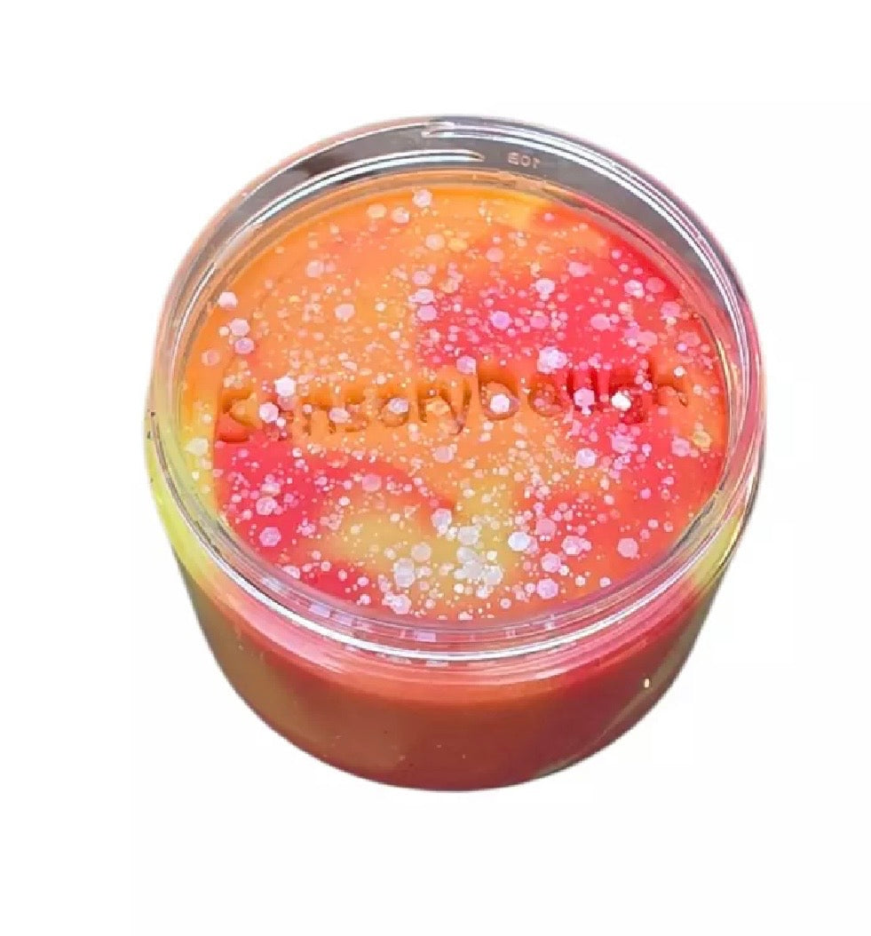 Pâte à modeler avec paillettes Jaune/rouge/orange