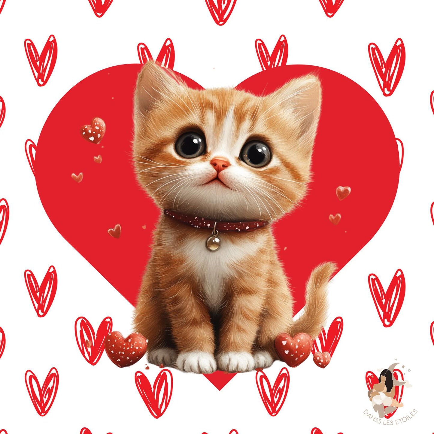 Film protecteur Tonies - Stickers personnalisable - Saint Valentin chat