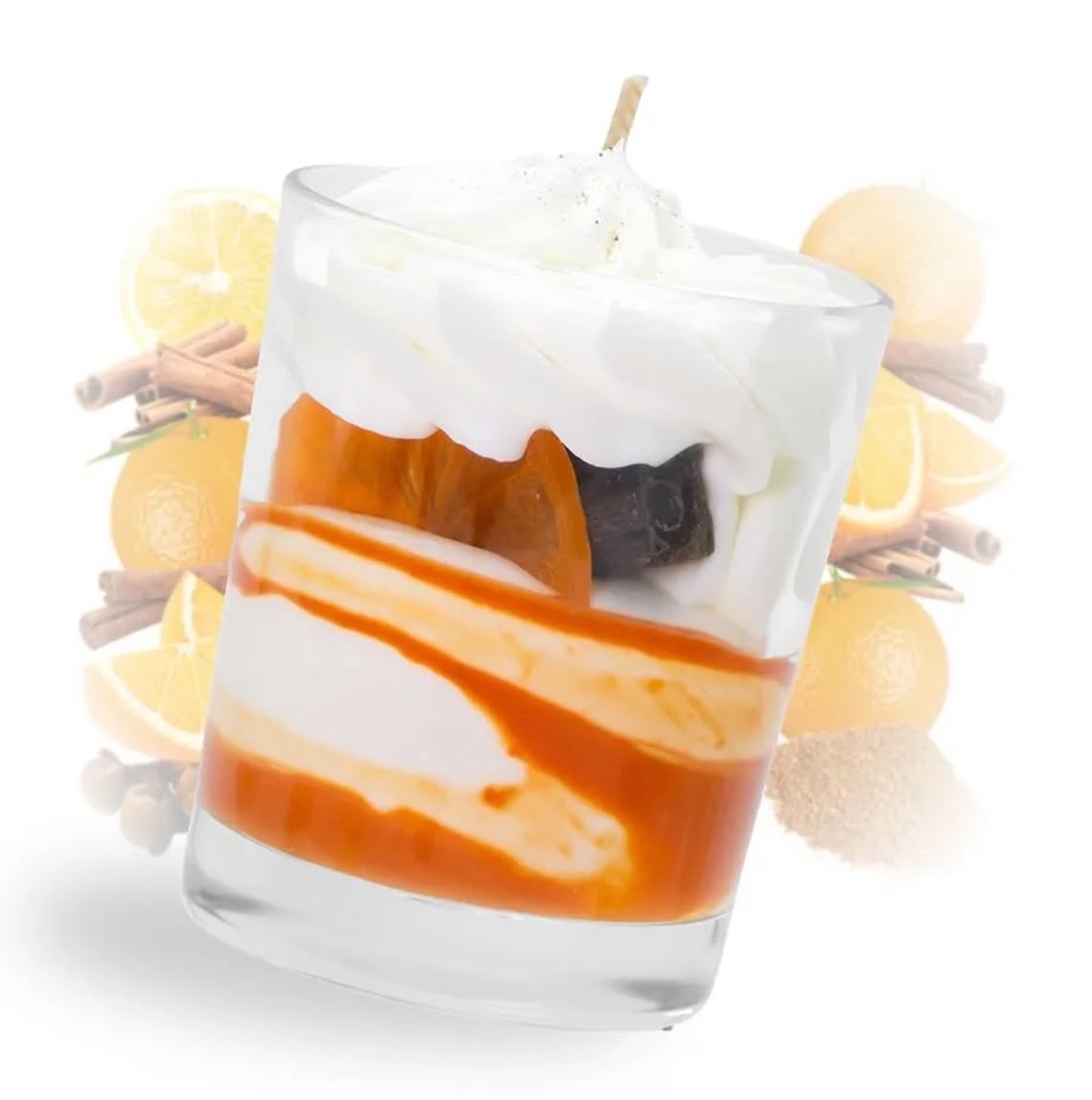 Bougie gourmande orange cannelle - Noël