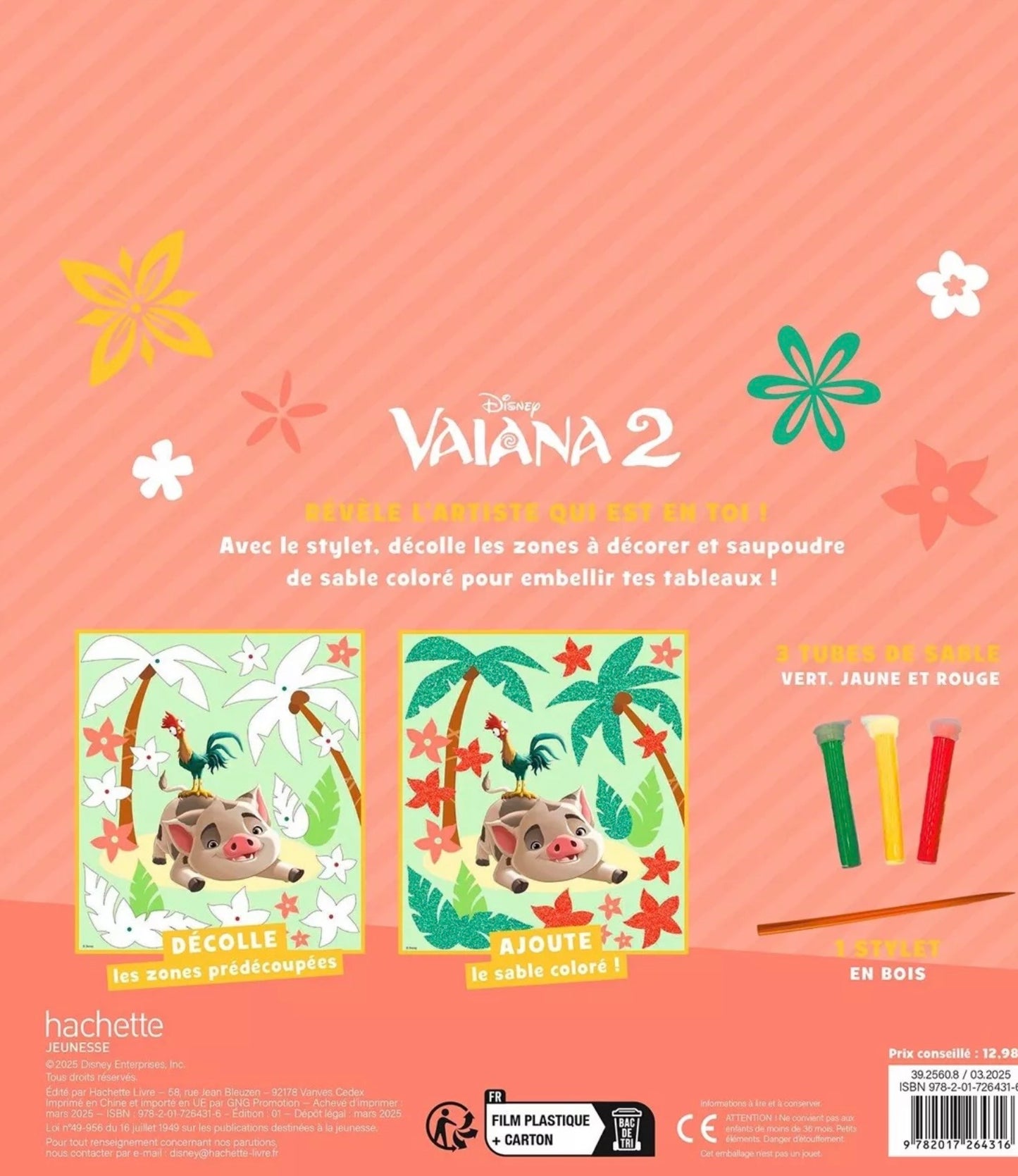 VAIANA 2 - Pochette Sables Colorés - Disney