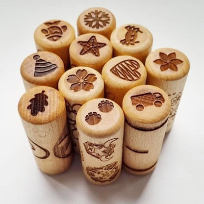 Petit rouleau sensoriel en bois - 4 modèles