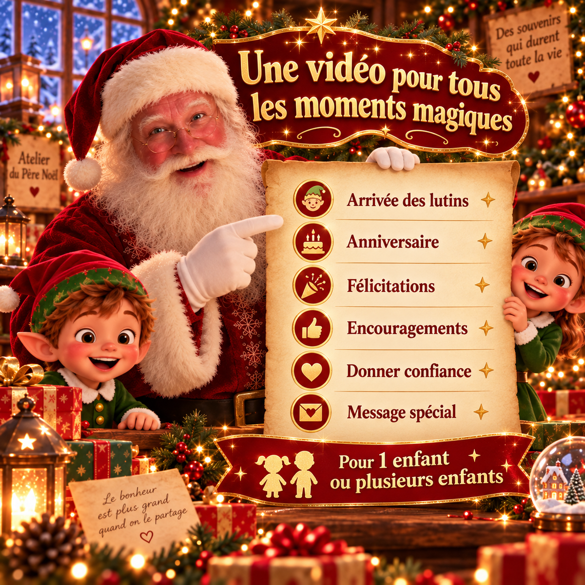 Vidéo personnalisée du Père Noël 🎅🏻