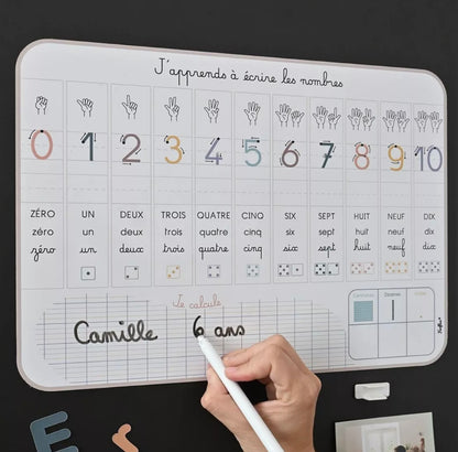Ardoise magnétique - j'apprends à écrire les nombres