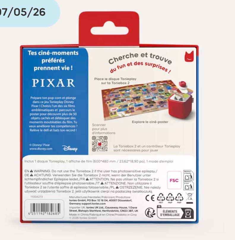 Pixar : En Quête Des Ciné-Moments - Tonieplay - précommande