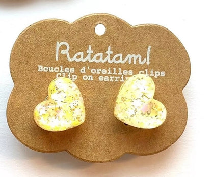 Boucles d’oreille clip COEURS