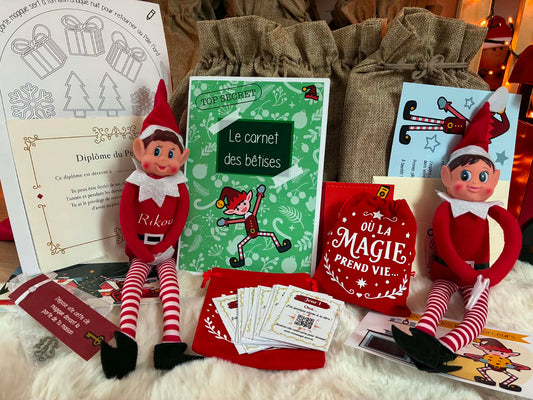 Kit Lutin Farceur & Hotte Magique Parlante – Une aventure de Noël immersive ✨