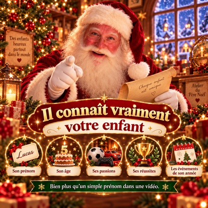 Vidéo personnalisée du Père Noël 🎅🏻