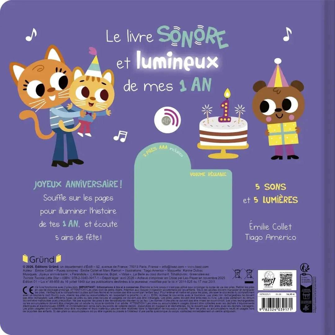 Le livre sonore et lumineux de mes 1 an
