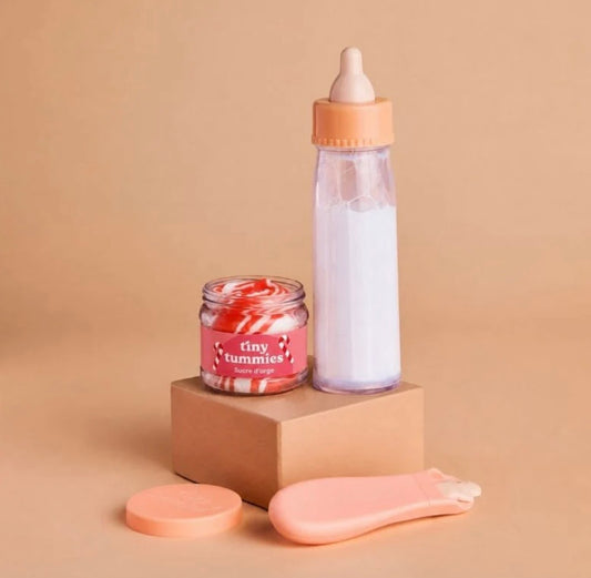 Coffret Biberon et Petit pot magique pour poupée - Noël - Sucre d'orge