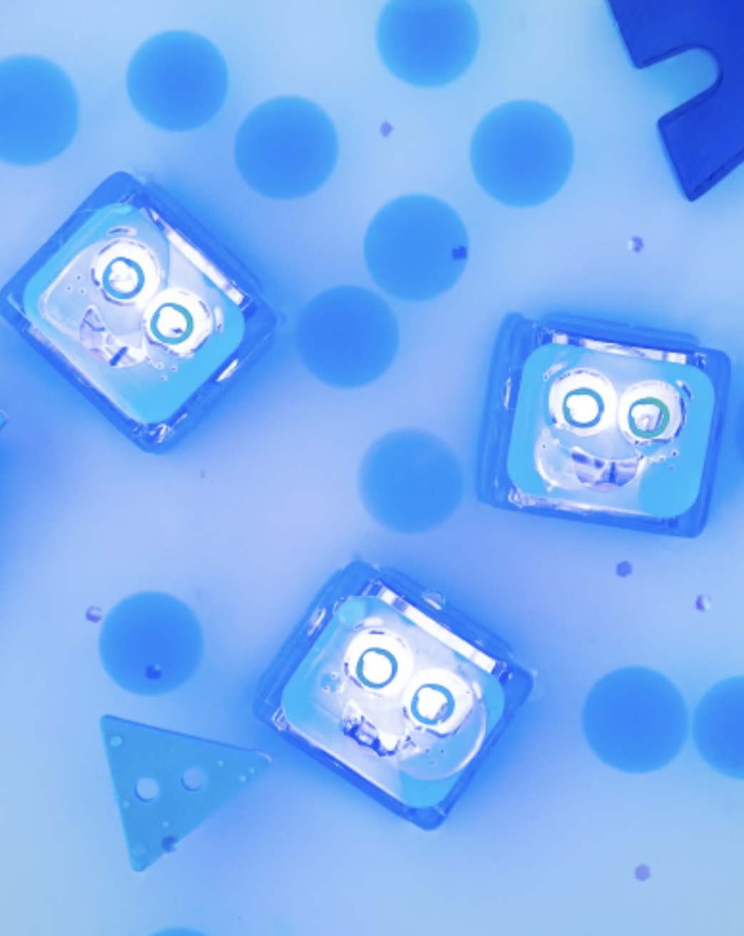 Cube lumineux pour le bain - bleu