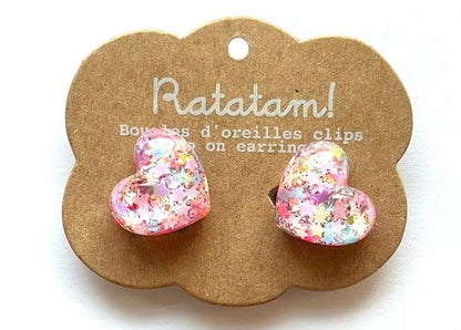 Boucles d’oreille clip COEURS