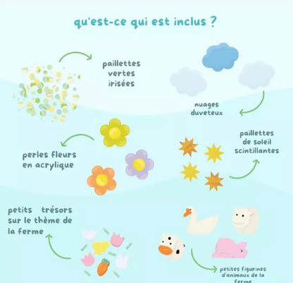 Fun Fillers pour bouteille et jeu sensoriel - ferme