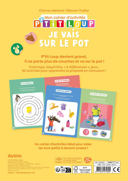 P'TIT LOUP - MON CAHIER D'ACTIVITÉS - JE VAIS SUR LE POT