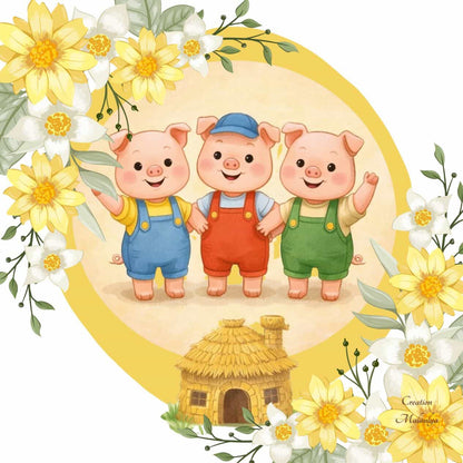 Film protecteur Tonies - Stickers personnalisable - trois cochons
