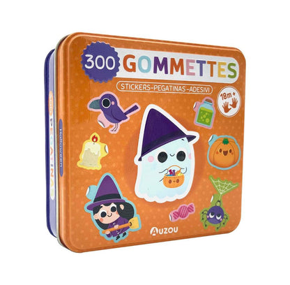 Boite metal - 300 gommettes Halloween
