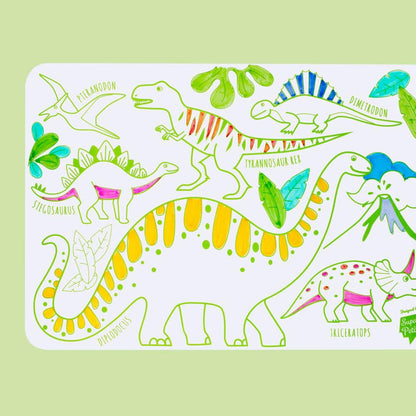 Mini coloriage réutilisable - les dinosaures