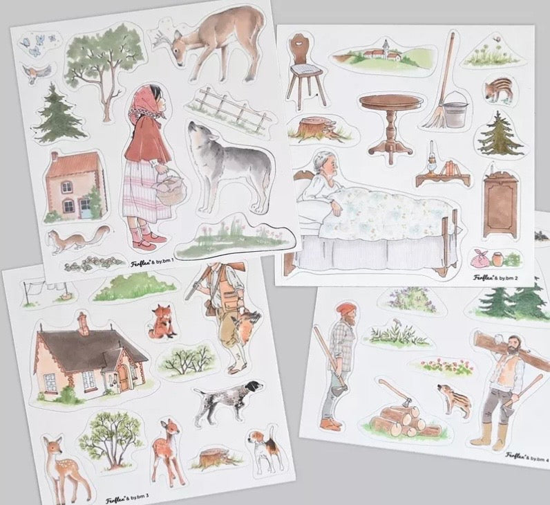 Jeu de magnets - l'histoire du petit chaperon rouge