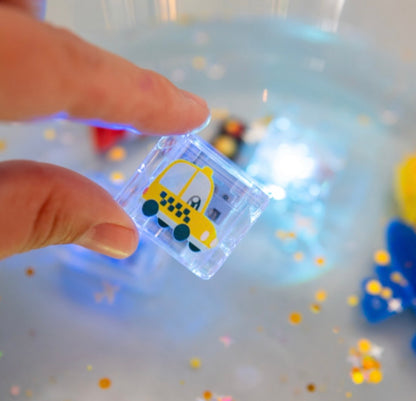 Cube lumineux pour le bain - transport