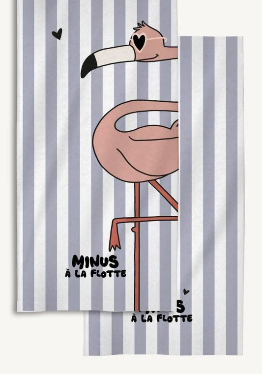 Serviette minus - flamant