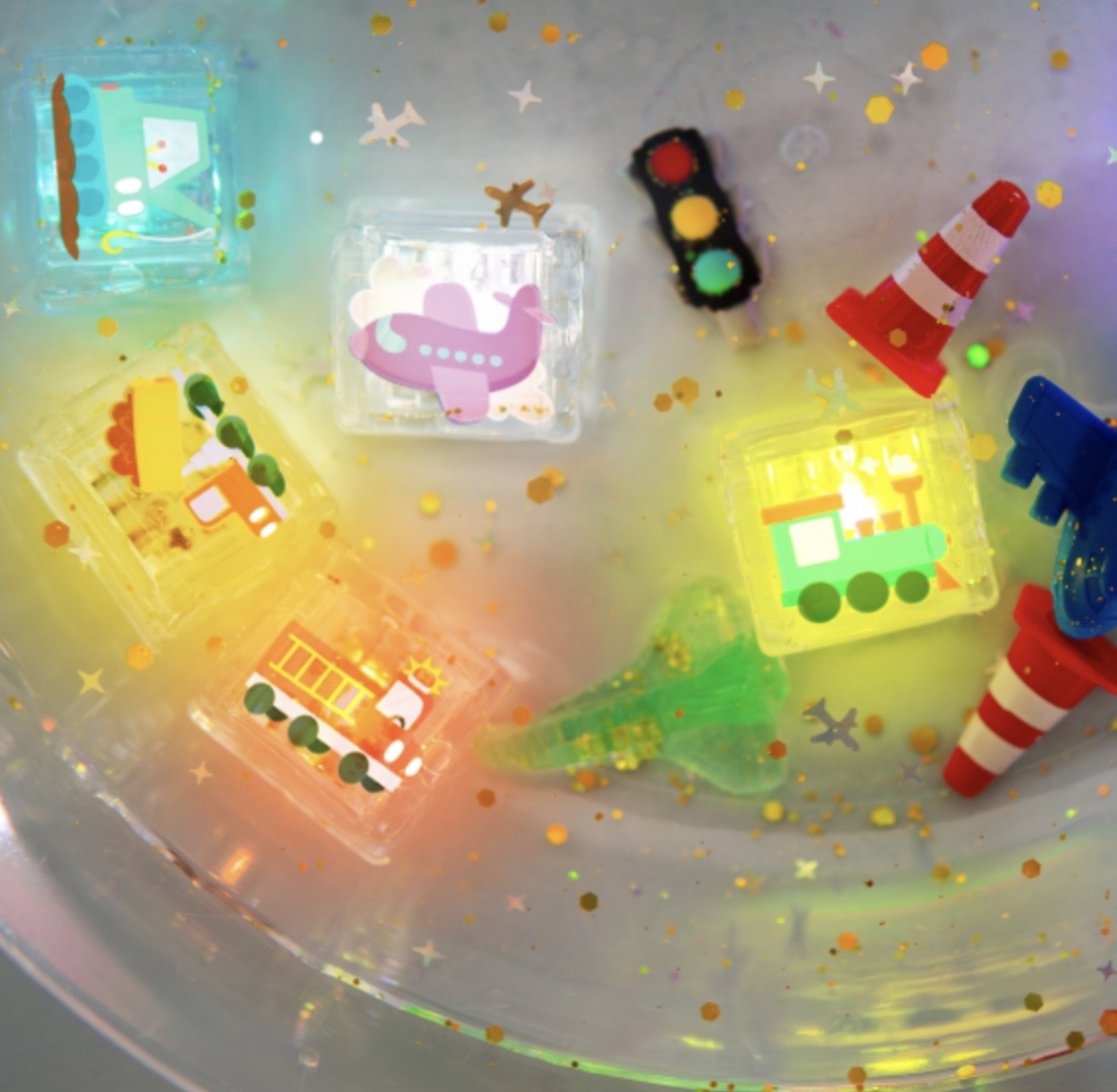 Cube lumineux pour le bain - transport