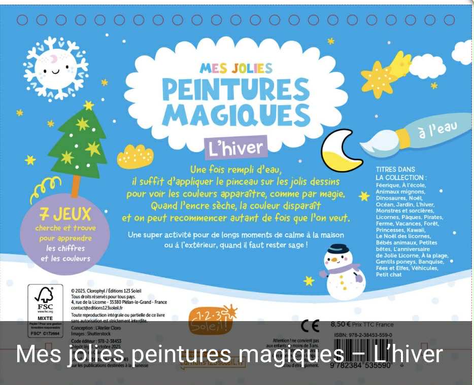 Mes jolies peintures magiques – L’hiver