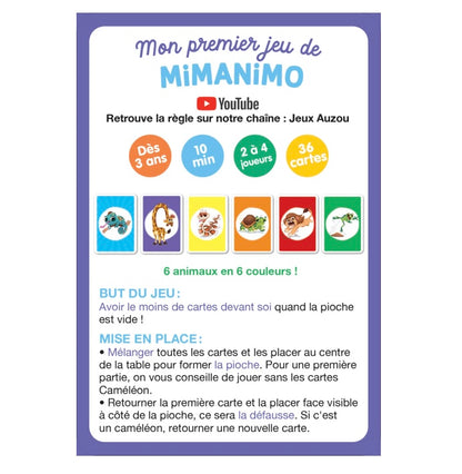 JEU DE CARTES - mon premier jeu de Mimanimo