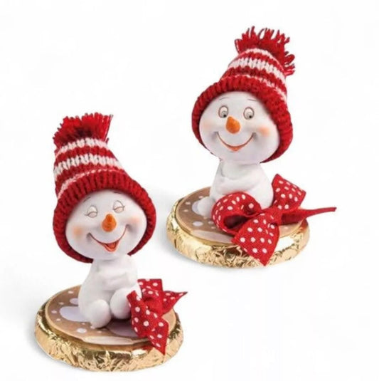 Médaillon chocolat bonhomme de neige