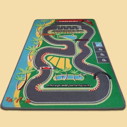 Tapis de jeu pour enfant - circuit de voiture 95 x 133 cm