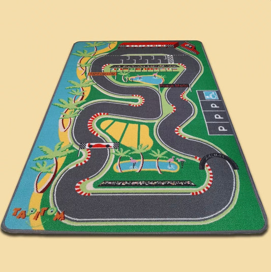 Tapis de jeu pour enfant - circuit de voiture 95 x 133 cm