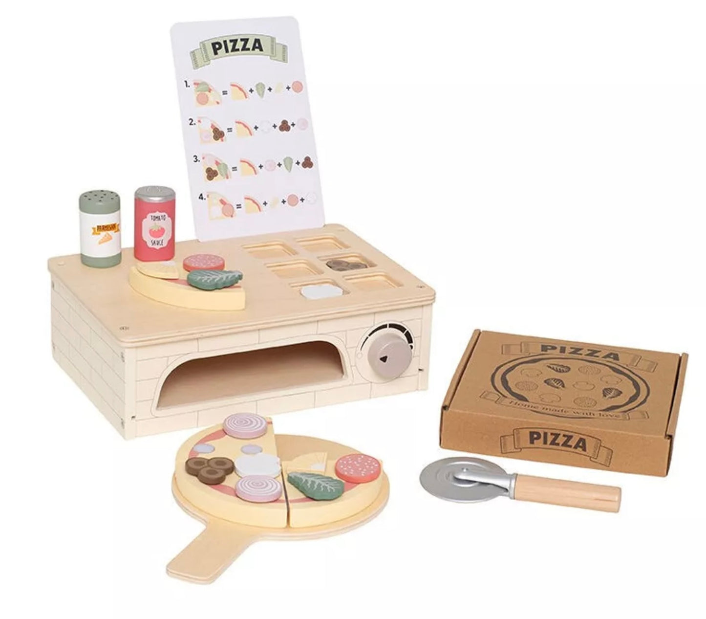 Jouet en bois enfant - Four à pizza