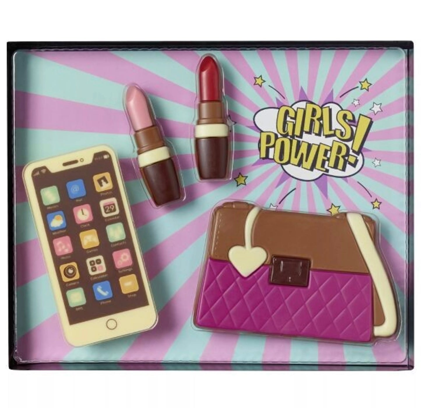 Coffret insolite girls power en chocolat