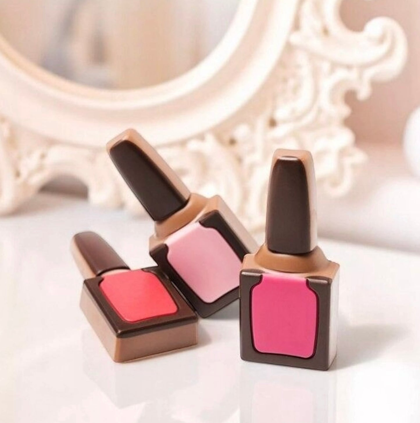 Coffret insolite vernis à ongles en chocolat