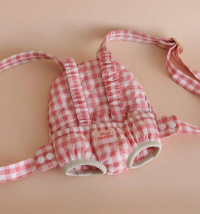 Porte-bébé rose Vichy