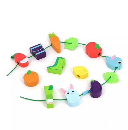 Perles en bois, thème Potager