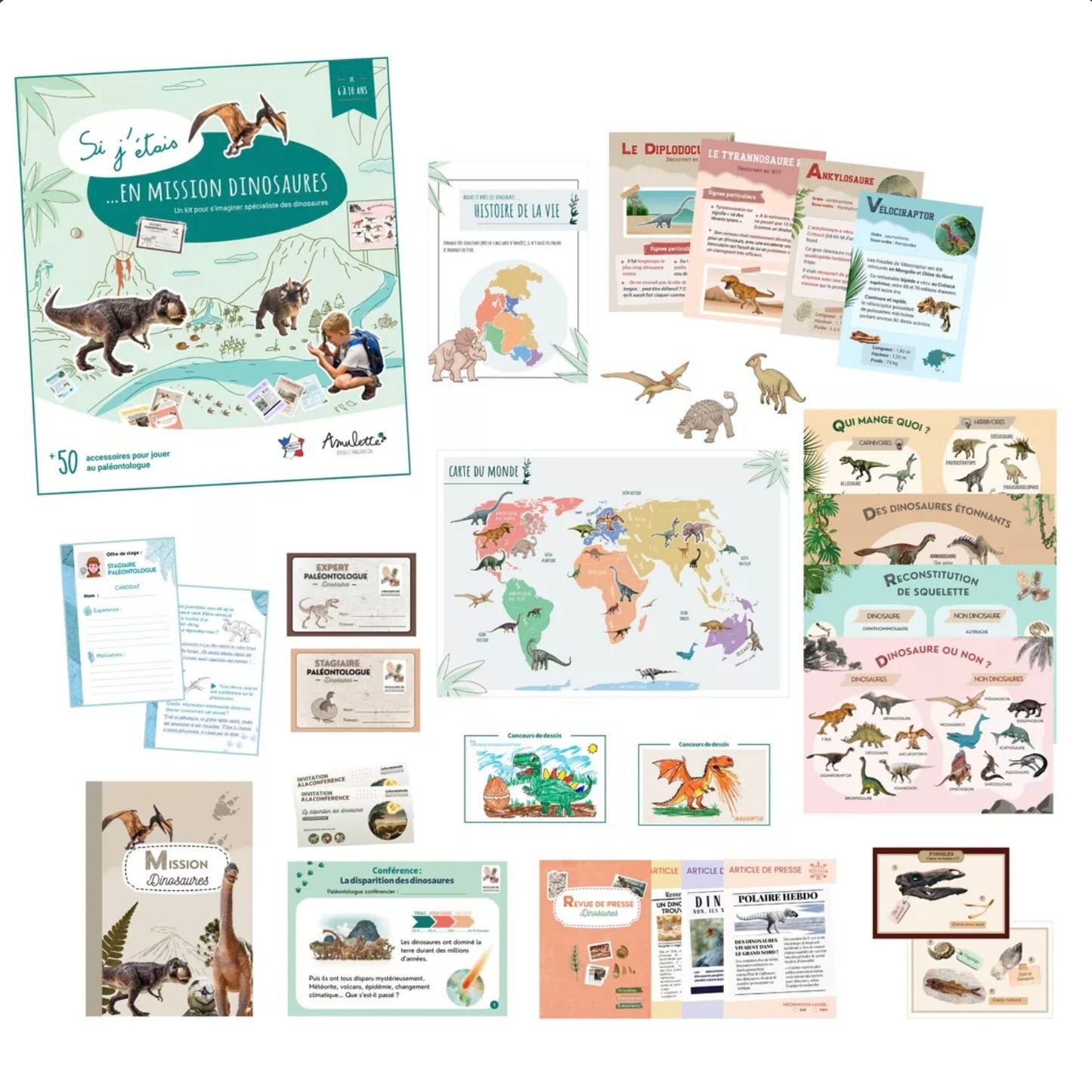 Si j'étais en mission dinosaures, jeu d'imitation