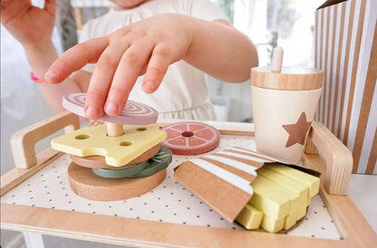 Jouet en bois enfant burger
