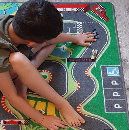 Tapis de jeu pour enfant - circuit de voiture 95 x 133 cm