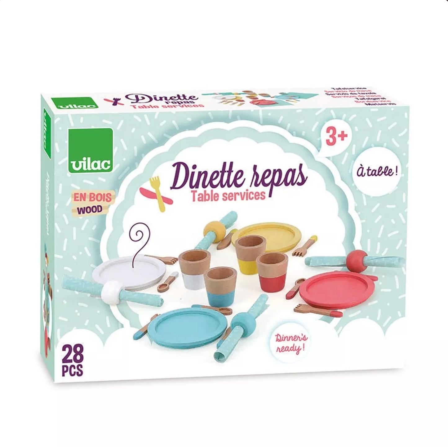 Dinette repas en bois