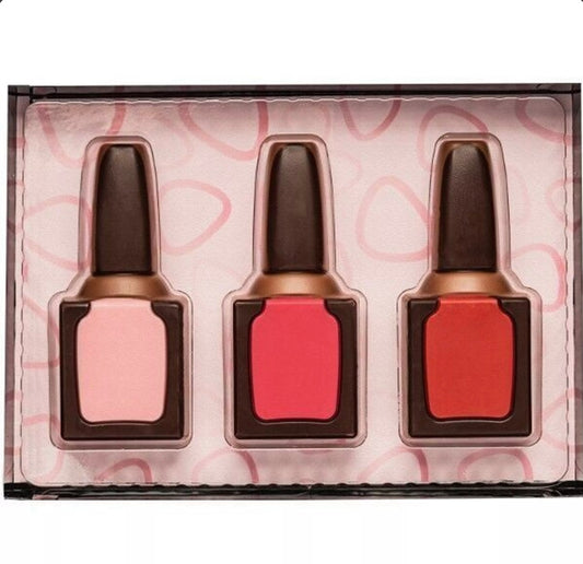 Coffret insolite vernis à ongles en chocolat