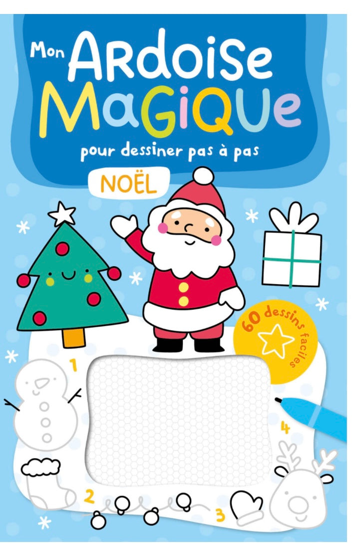 Mon ardoise magique pour dessiner pas à pas – Noël – 60 dessins faciles