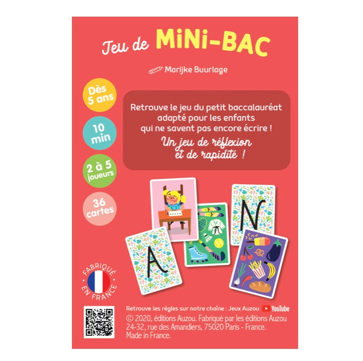 JEUX DE CARTES - jeu du mini-bac