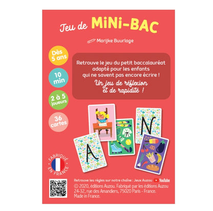 JEUX DE CARTES - jeu du mini-bac
