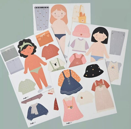 Poupée magnétique - silhouette à habiller - fille