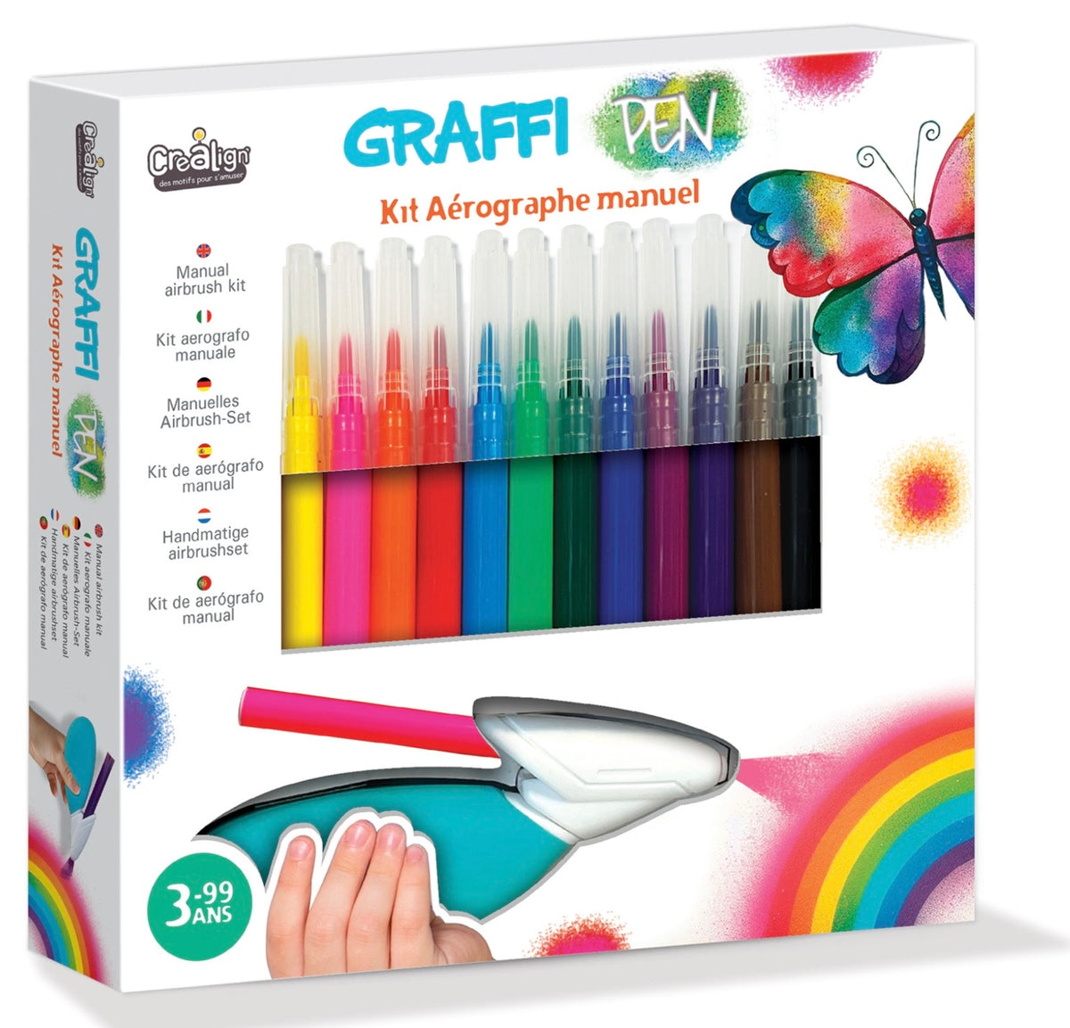 Graphi Pen Kit Aerographe + 12 feutres