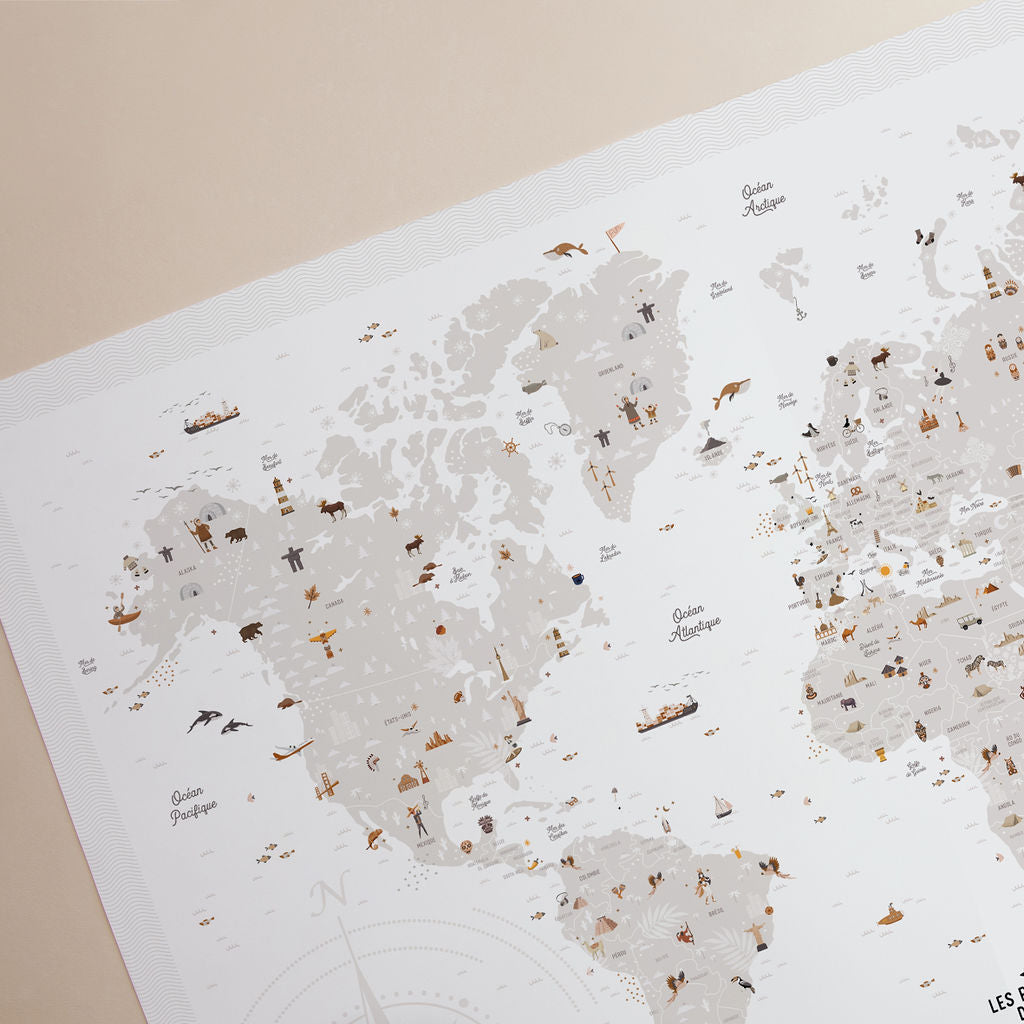 Affiche "Carte du monde"