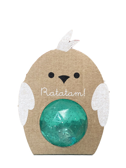 Balle rebondissante oiseau à paillettes 42mm