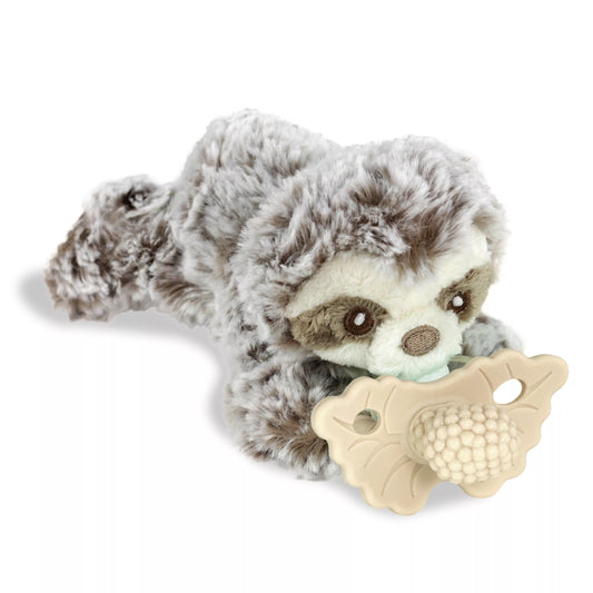 Sucette peluche Paresseux + tétine RaZberry beige